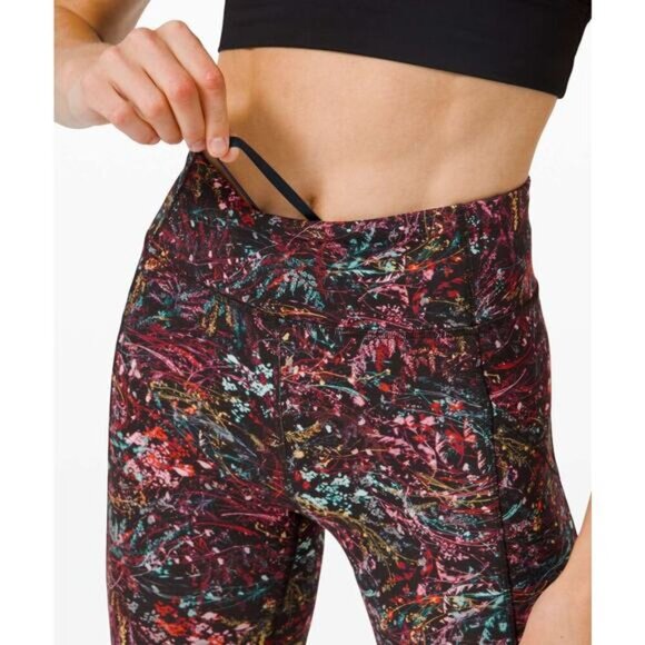 LULULEMON Invigorate High-Rise Tight 25" Sz 2 Foliage Overlay Multi - Picture 3 of 10